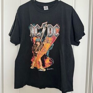 Retro 2004 AC/DC High Voltage Album Cover Angus Young Lightning T-Shirt